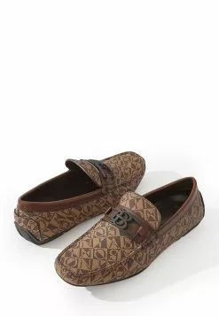 BONIA Brownie Bite Alfie Monogram Loafers -Cheap Bonia Store bonia 7229 4638616 3