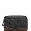 BONIA Dark Brown Nathan Monogram Clutch