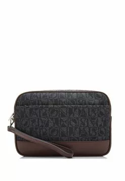 BONIA Dark Brown Nathan Monogram Clutch