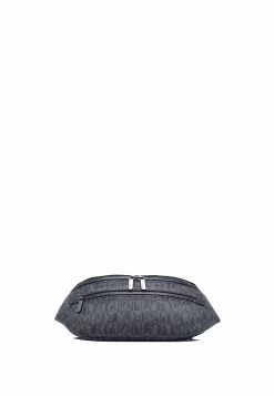 BONIA Black Dario Monogram Small Waist Pouch -Cheap Bonia Store bonia 8450 5584216 4