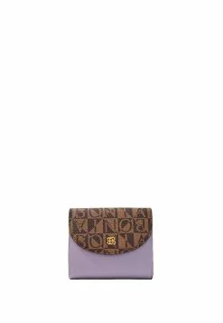 BONIA Purple Paste Lydia Monogram Short Two Fold Wallet