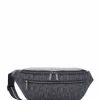BONIA Black Monogram Medium Waist Pouch