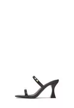 BONIA Nero Audace Square-toe Heeled Sandals -Cheap Bonia Store bonia 9291 0815426 3