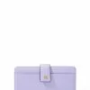 BONIA Purple Paste Fontaine 2 Fold Long Zipper Wallet