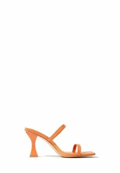 BONIA Magma Orange Audace Square-toe Heeled Sandals