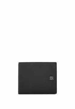 BONIA Black Kar Short Lift Flap Wallet